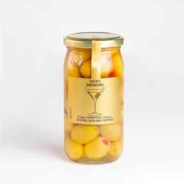 Seacrets Inspirations Green Aperitivo Olives Stuffed with Red Pepper